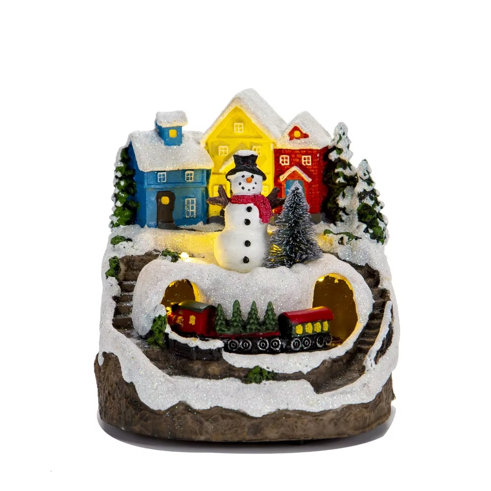 Christmas Snow House Electric Music Light Up House Christmas Display Gift Gift Christmas Decorations