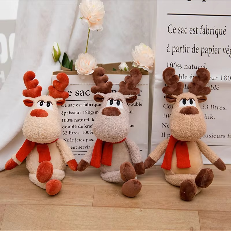 Christmas reindeer figurines of good quality office pillows machine washable for holidays home decor gifts cute interesting