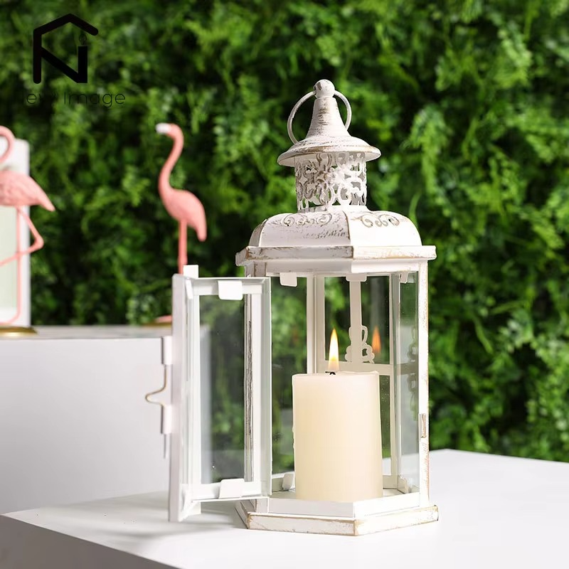 Outdoor Garden Candle Holder Lantern Home Decor Gift Bedroom Handle Hanging For Christmas Tabletop Portable Decoration