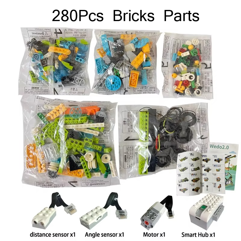 WeDo 2.0 Educational FunctionsParts Compatible 45300 Core Set Building Blocks DIY Toys Christmas Gifts Charge version