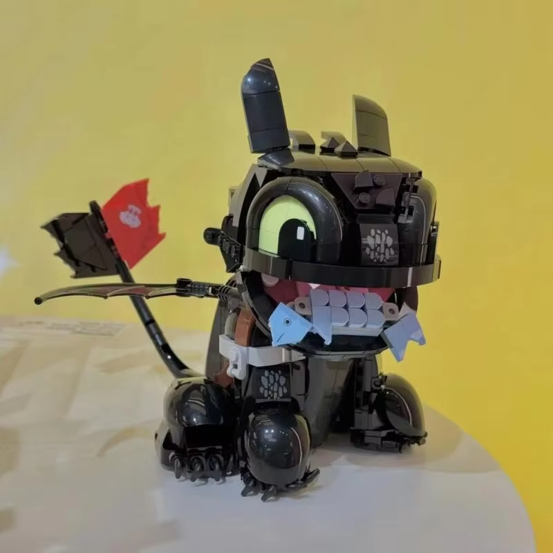 MINISO Movie Toothless Night Furied Dragon Building Blocks Bricks FIT 10375 How to Train Your Dragon Toy Christmas Birthday Gift