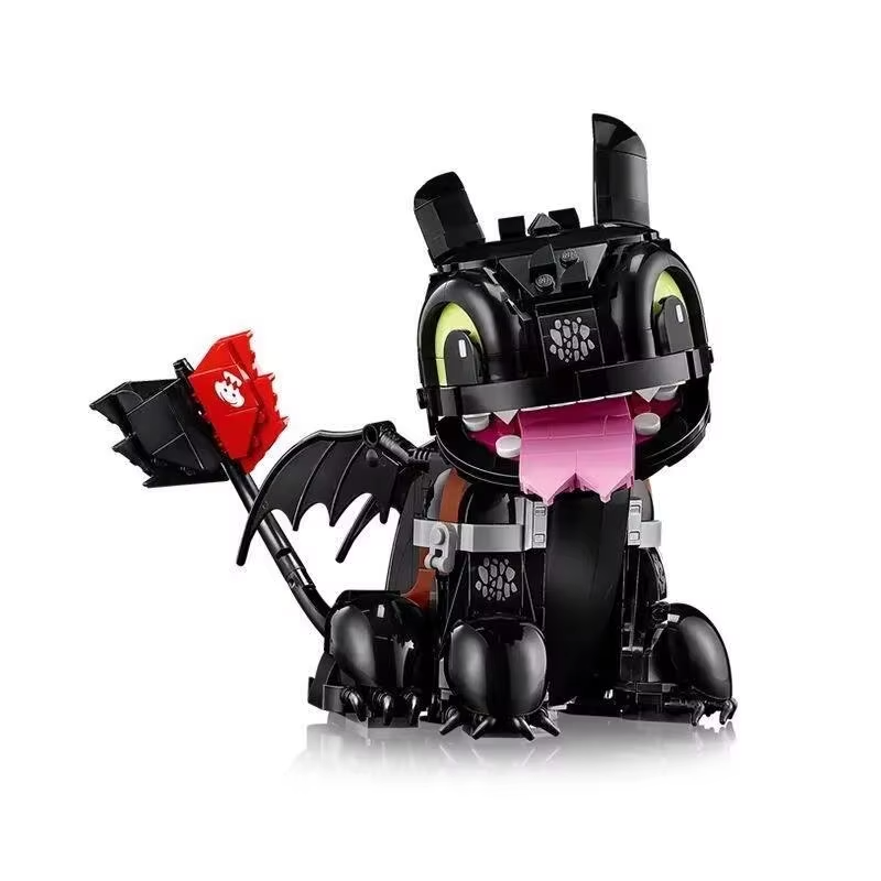 MINISO Movie Toothless Night Furied Dragon Building Blocks Bricks FIT 10375 How to Train Your Dragon Toy Christmas Birthday Gift