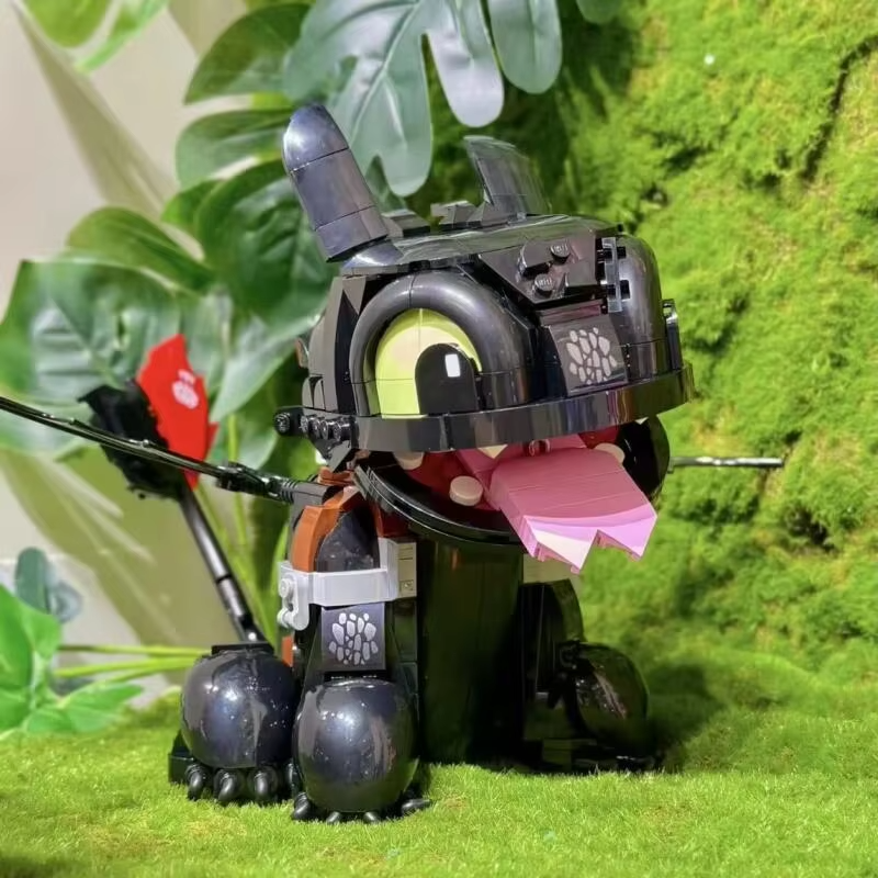 MINISO Movie Toothless Night Furied Dragon Building Blocks Bricks FIT 10375 How to Train Your Dragon Toy Christmas Birthday Gift
