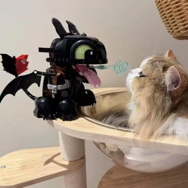 MINISO Movie Toothless Night Furied Dragon Building Blocks Bricks FIT 10375 How to Train Your Dragon Toy Christmas Birthday Gift