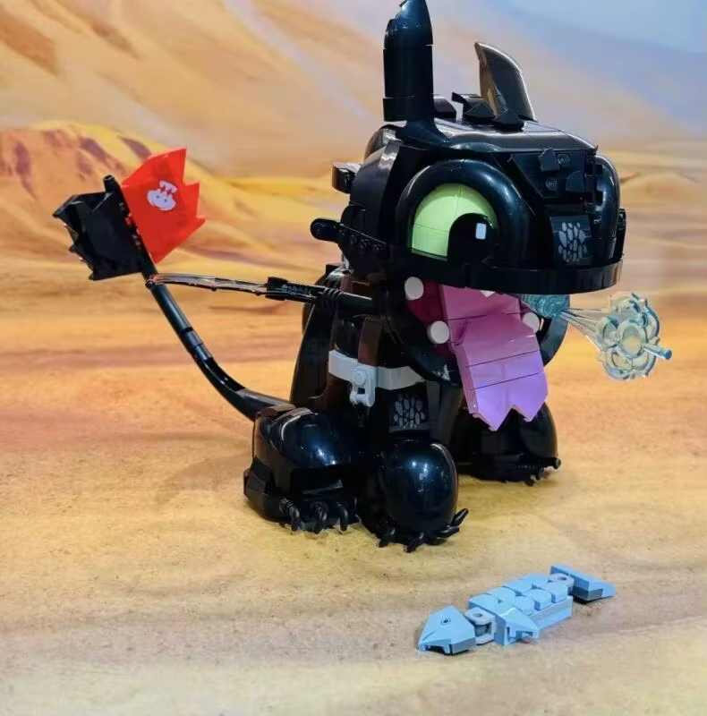 MINISO Movie Toothless Night Furied Dragon Building Blocks Bricks FIT 10375 How to Train Your Dragon Toy Christmas Birthday Gift