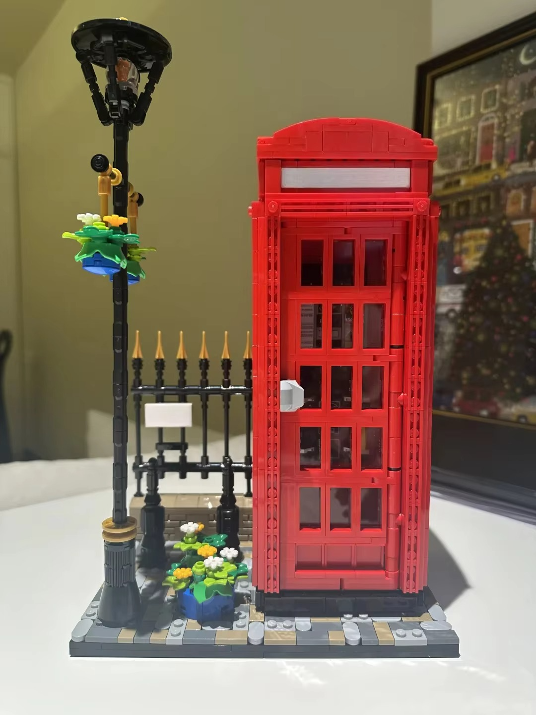 Ideas Red London Telephone Box Building Blocks Sets Compatible With Legoed Particles Suitable For Christmas Gifts 21347