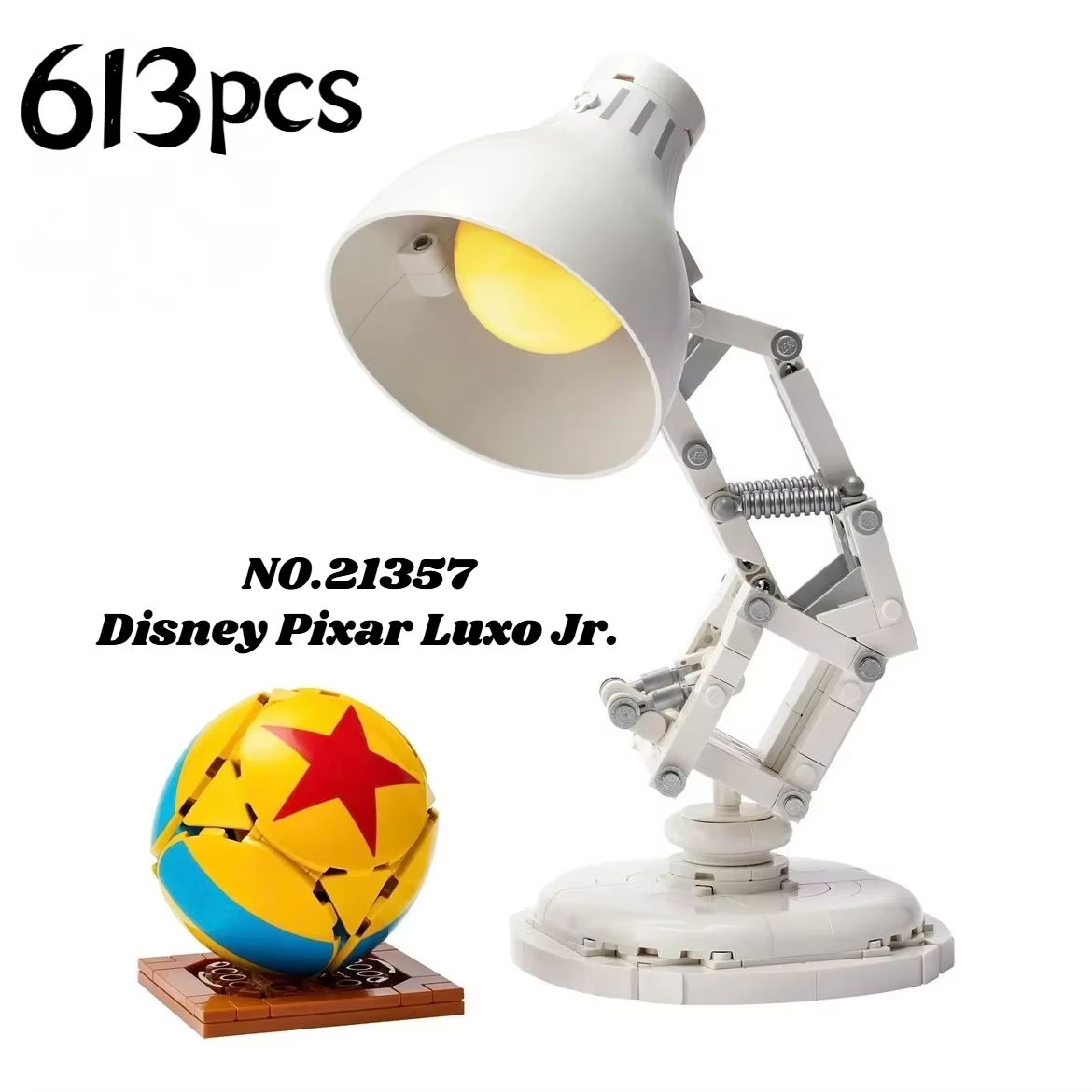 MINISO Disney 2025 613Pcs Ideas Desk Lamp Room Decor Building Blocks Set Model Assemble Moc Bricks Toy Christmas Birthday Gifts