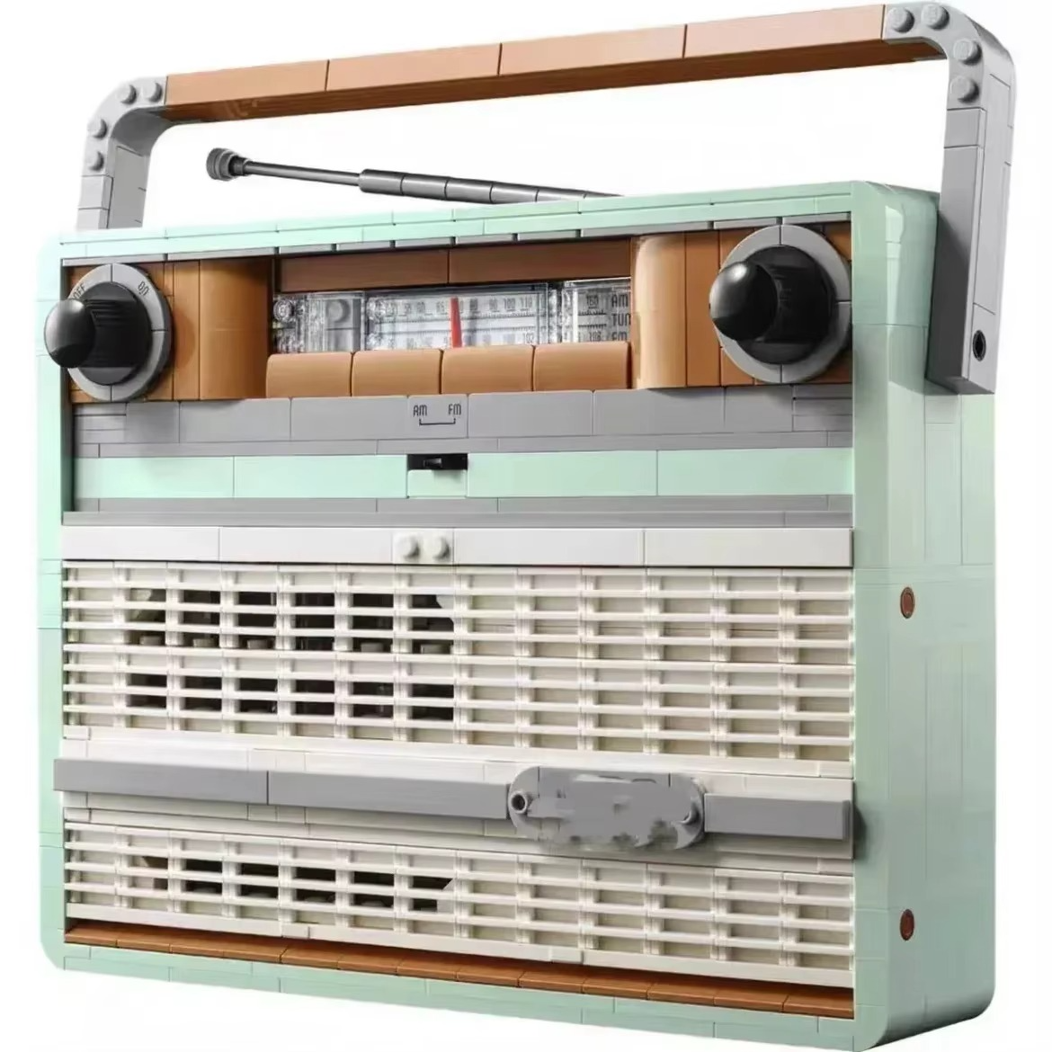 2024 New 10334 Retro Radio Model Building Blocks 1970s transistor Radio Music Home Decor Bricks Toy for Children Christmas Gifts