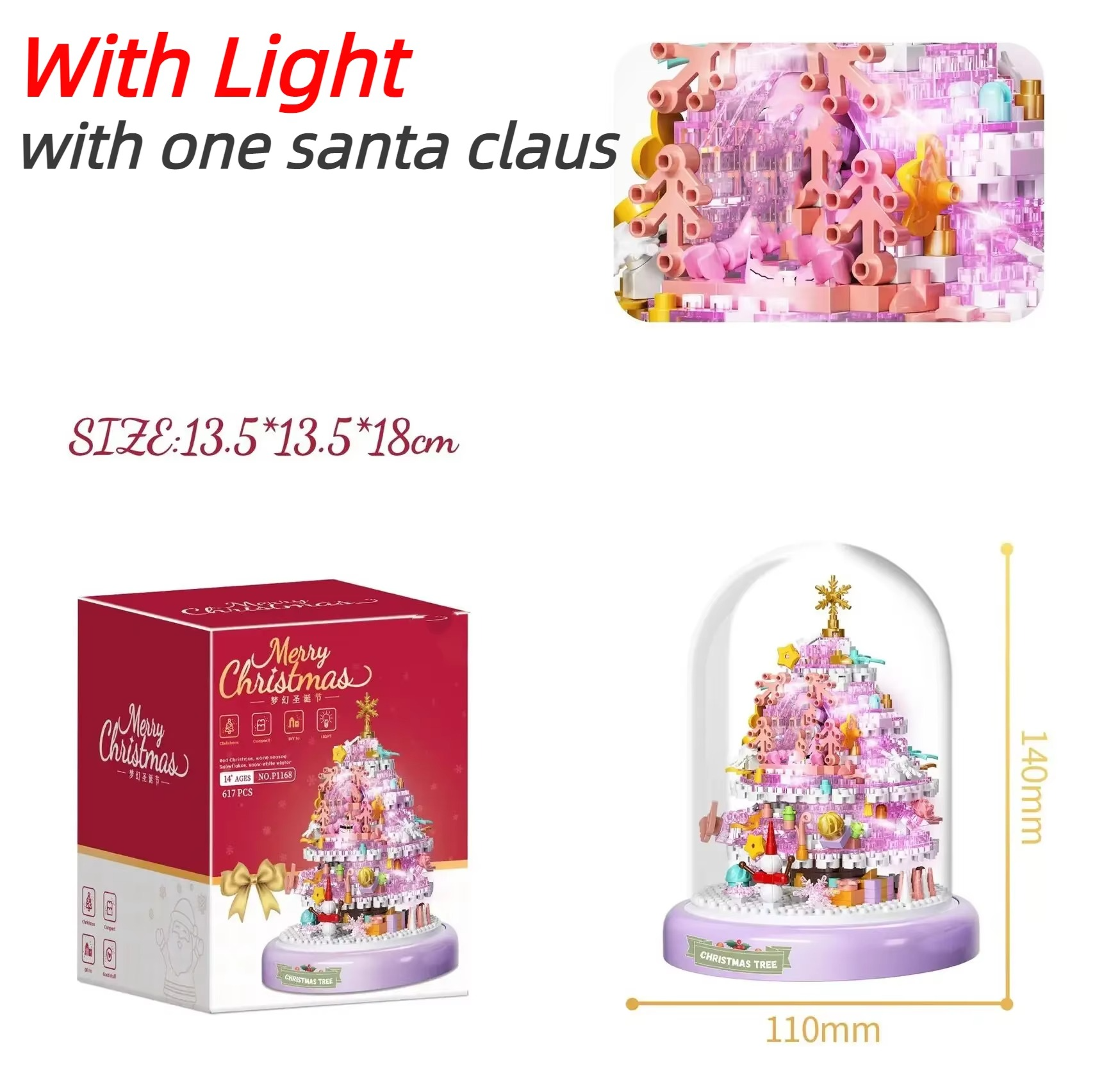 Christmas Building Blocks Toys for Children Xmas Gift Christmas Tree Store Diamond Blocks Kids Toys
