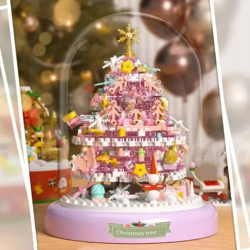 Christmas Building Blocks Toys for Children Xmas Gift Christmas Tree Store Diamond Blocks Kids Toys