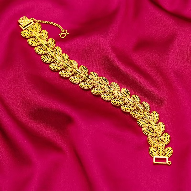 24K Gold 20MM Wide Bracelet | AU999 Pure Gold, bold wide flat design, mirror-polished, exudes elegance for business