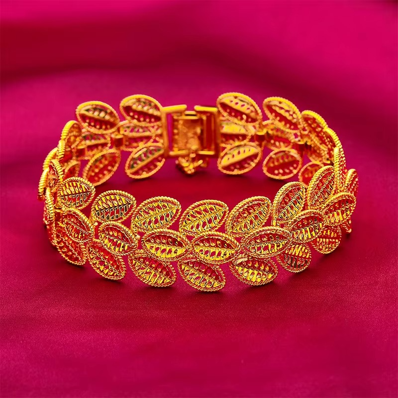 24K Gold 20MM Wide Bracelet | AU999 Pure Gold, bold wide flat design, mirror-polished, exudes elegance for business