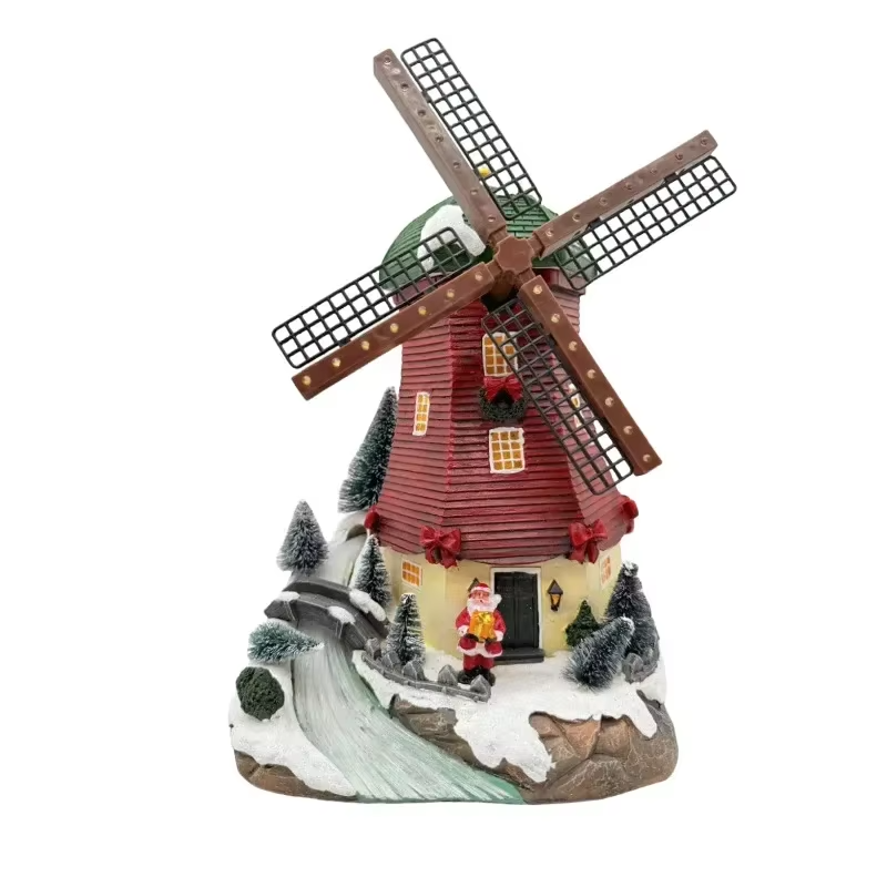 2025New Electric Christmas Windmill LED Lamp with Music Creative Decorative Ornament for Festive Atmosphere