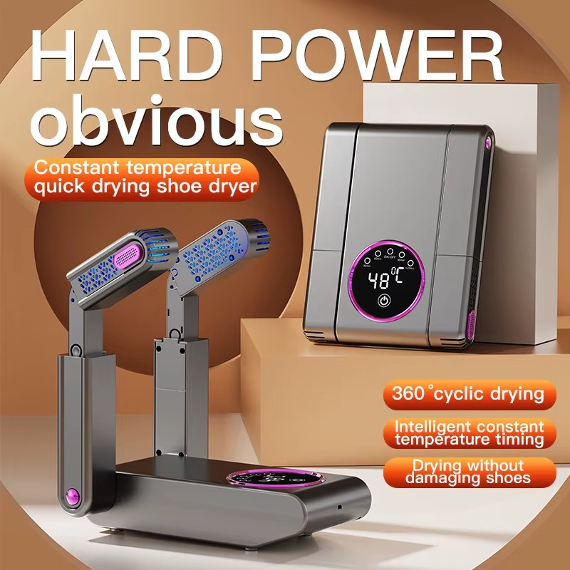Electric Shoe and Boot Dryer ▏360° heat flow ▏Touch Display ▏Folding Design ▏Dryer for Shoes、Socks、Ski Boots、Gloves、Hats