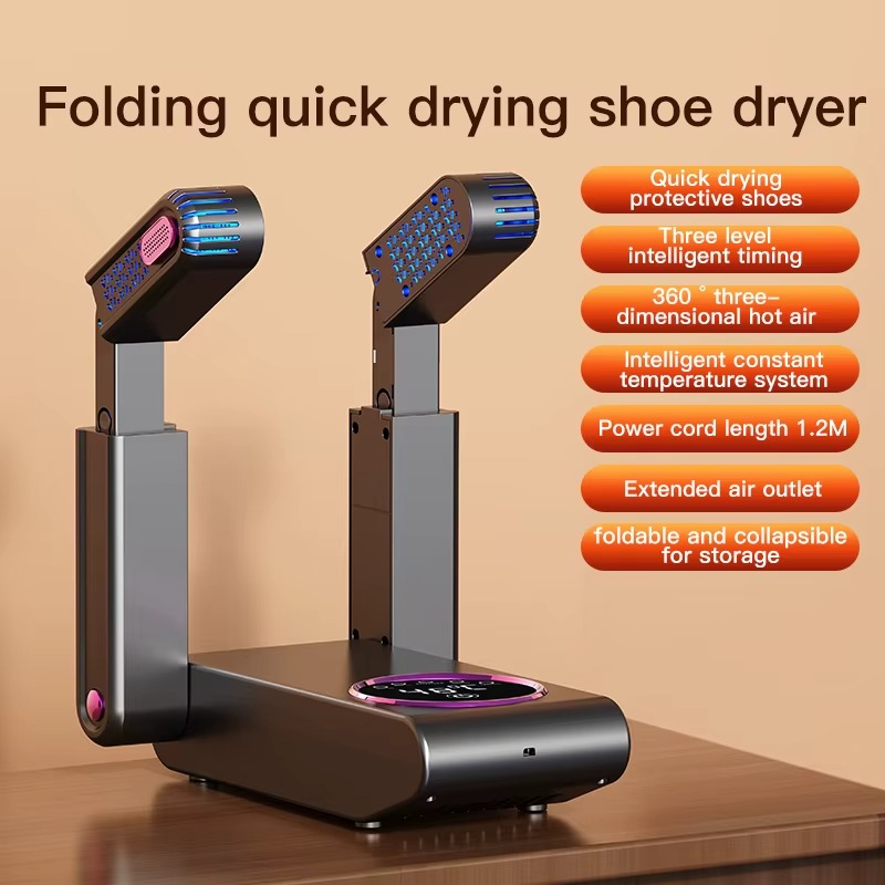 Electric Shoe and Boot Dryer ▏360° heat flow ▏Touch Display ▏Folding Design ▏Dryer for Shoes、Socks、Ski Boots、Gloves、Hats