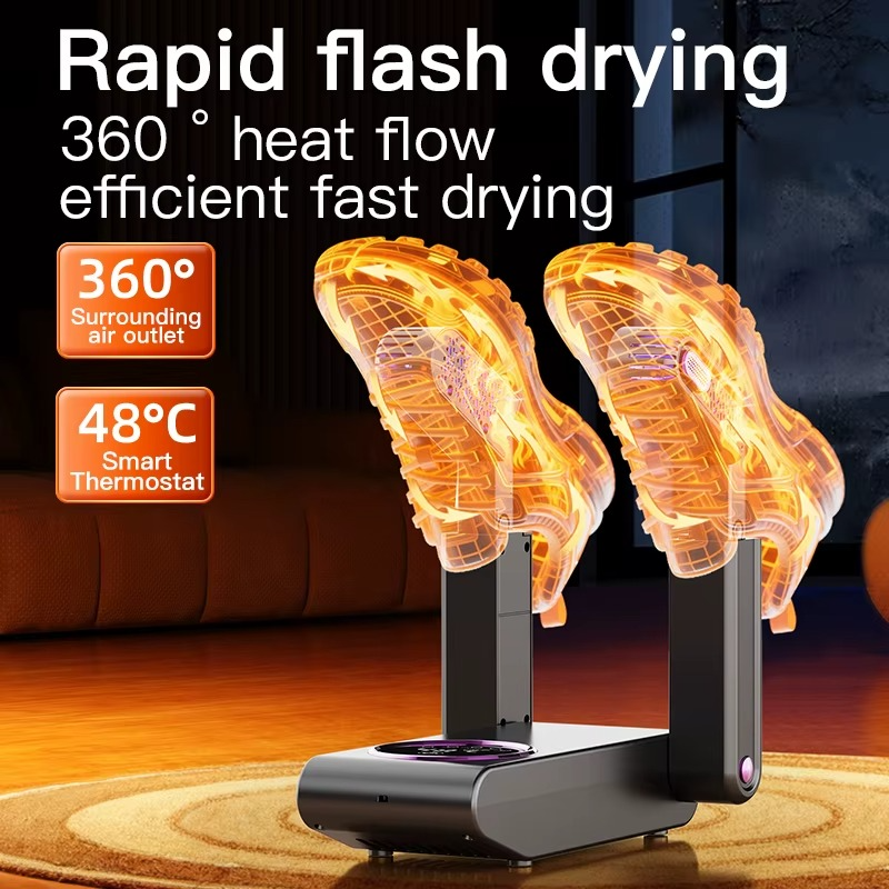 Electric Shoe and Boot Dryer ▏360° heat flow ▏Touch Display ▏Folding Design ▏Dryer for Shoes、Socks、Ski Boots、Gloves、Hats