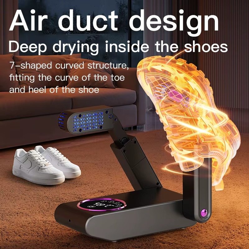 Electric Shoe and Boot Dryer ▏360° heat flow ▏Touch Display ▏Folding Design ▏Dryer for Shoes、Socks、Ski Boots、Gloves、Hats