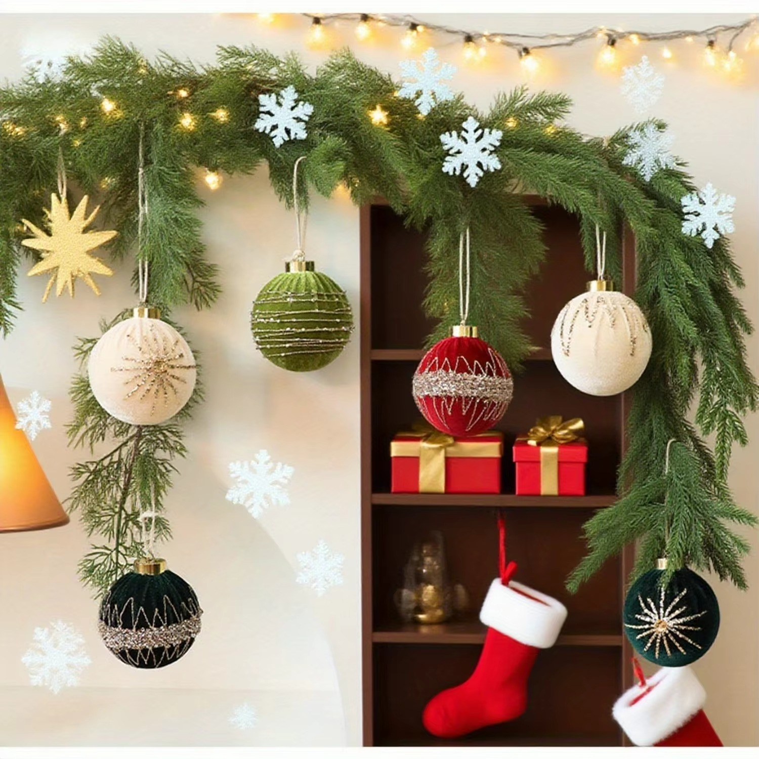 12PCS a Set 8CM Christmas Tree Balls Decorations, For Wedding, Parties and Holidays, Christmas Ball Decorative Hanging Items