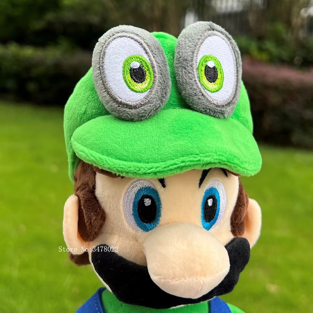 Super Mario Odyssey Plush Cappy Hat Luigi Mario Bros Green Red Stuffed Toy Soft Doll Xmas Gift