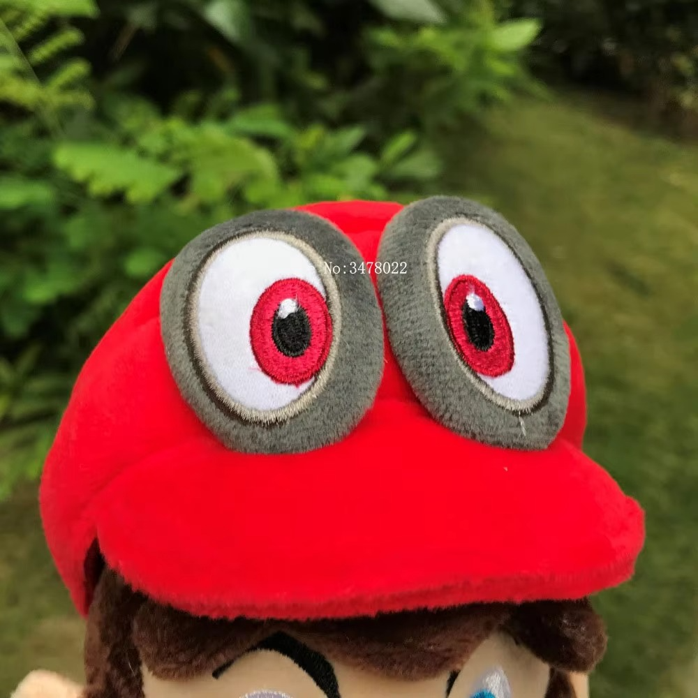 Super Mario Odyssey Plush Cappy Hat Luigi Mario Bros Green Red Stuffed Toy Soft Doll Xmas Gift