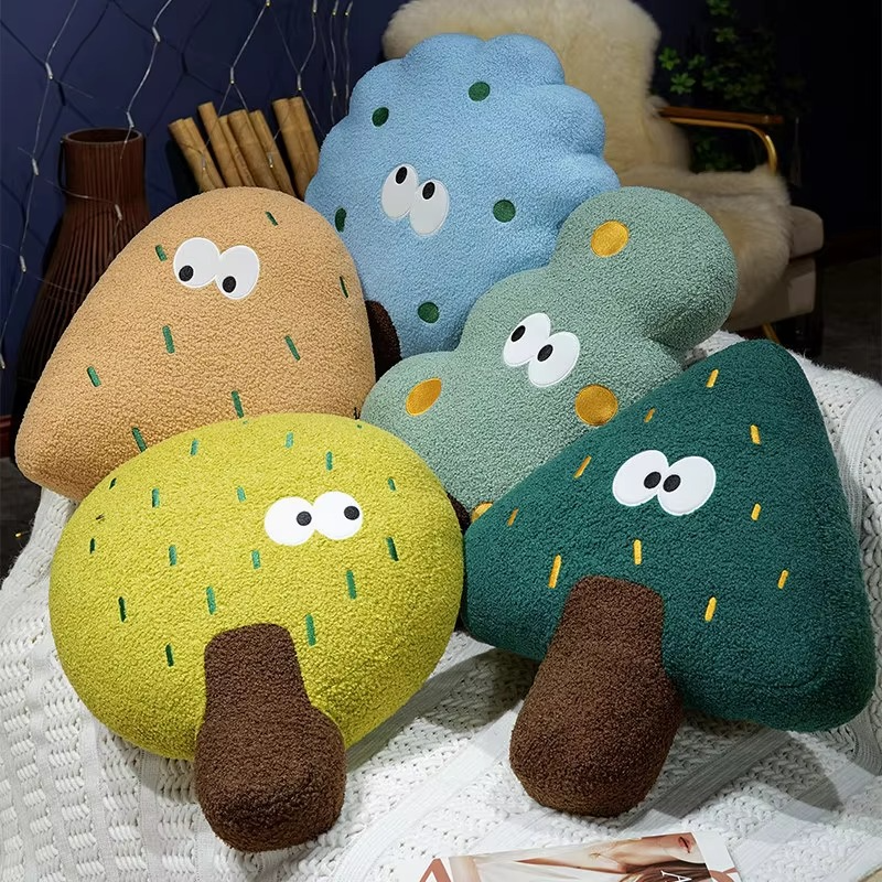 New Cute And Fun Christmas Tree Pillow Plush Sofa Pillow Office Seat Cushion Living Room Decoration