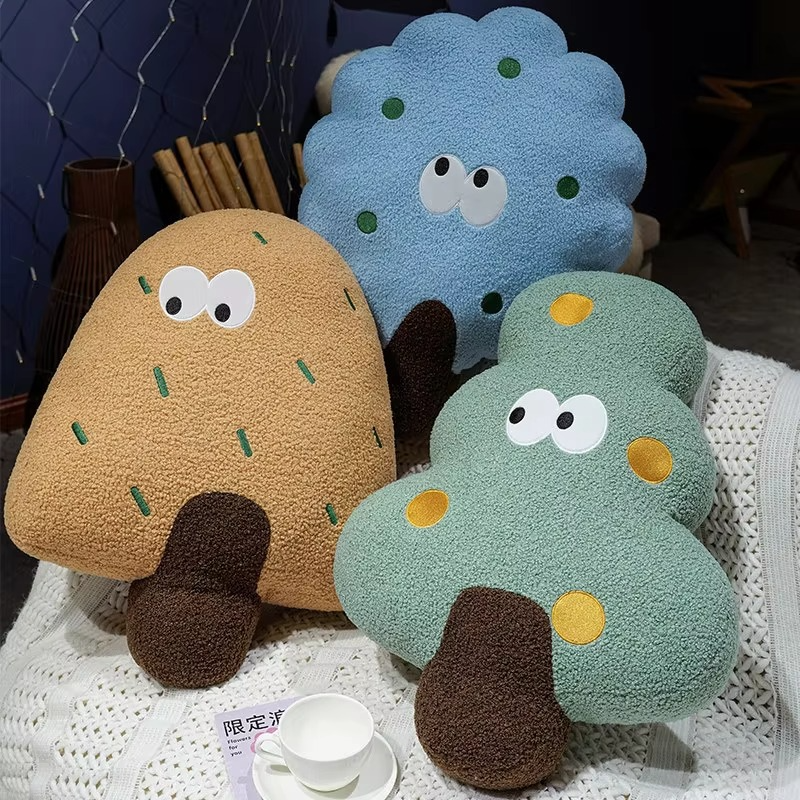 New Cute And Fun Christmas Tree Pillow Plush Sofa Pillow Office Seat Cushion Living Room Decoration