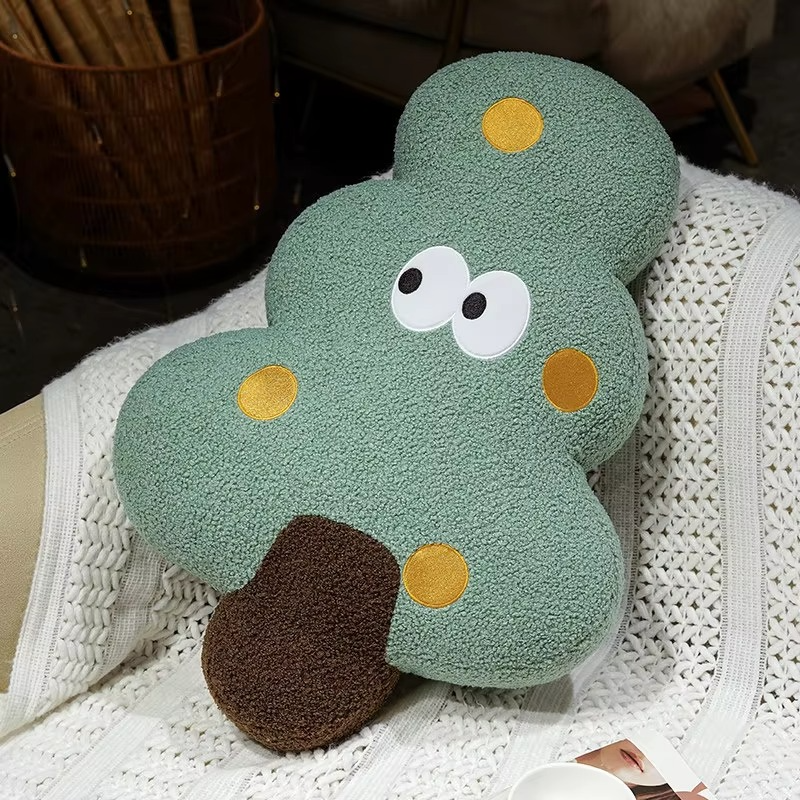 New Cute And Fun Christmas Tree Pillow Plush Sofa Pillow Office Seat Cushion Living Room Decoration