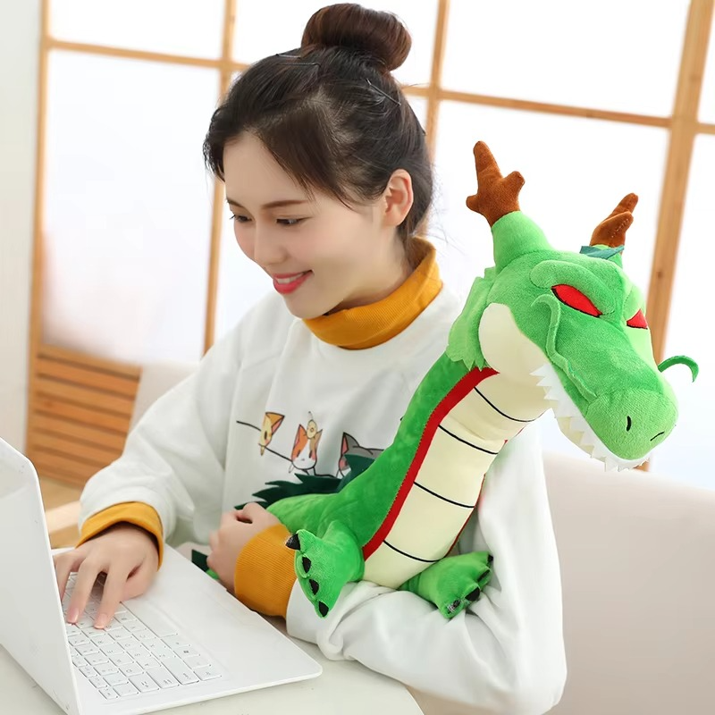 80/100cm Anime Shenron Plush Stuffed Toys Christmas Gifts Kawaii Simulation Shenron Figures Toy Cartoon Doll Cosplay Prop Model