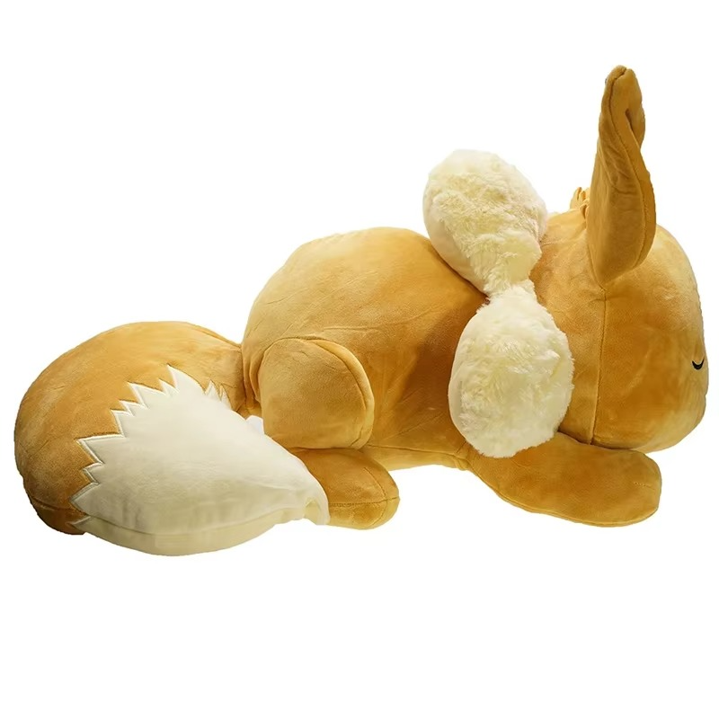 Pokemon Eevee Plush Toys Anime Pokémon Plushie Dolls 60cm Giant Cute Stuffed Pillow Eevee Sleeping Christmas Gifts for Children