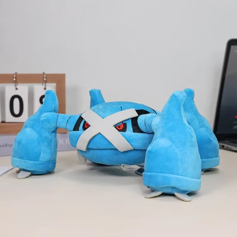 Pokemon Plush Toys Metagross 30cm Anime Cartoon Crab Skeleton Pokémon Plushie Kawaii Doll Stuffed Gift for Kids Birthday Xmas