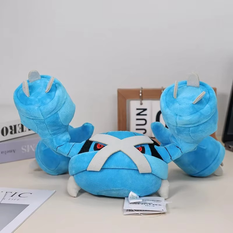 Pokemon Plush Toys Metagross 30cm Anime Cartoon Crab Skeleton Pokémon Plushie Kawaii Doll Stuffed Gift for Kids Birthday Xmas
