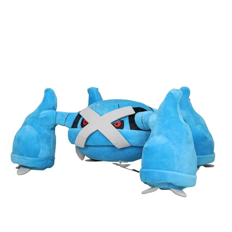 Pokemon Plush Toys Metagross 30cm Anime Cartoon Crab Skeleton Pokémon Plushie Kawaii Doll Stuffed Gift for Kids Birthday Xmas