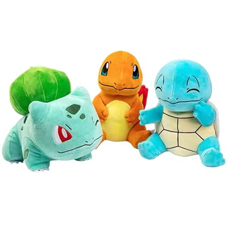 Pokemon Plushies Stuffed Animals & Plush Toys & Hobbies Starter 3 Pack Charmander, Squirtle & Bulbasaur Anime Gift For Children in CHRISTMAS