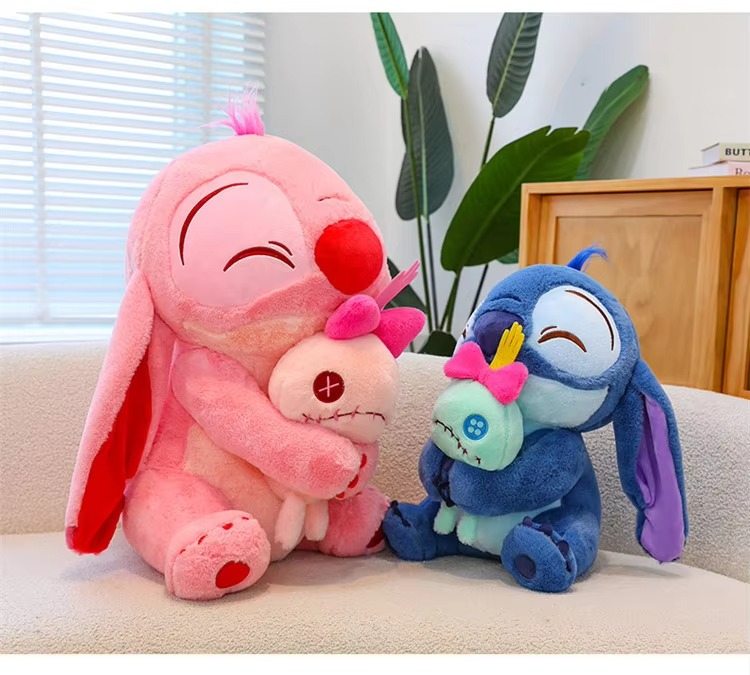 New Disney Plush Stitch Lilo Doll Cute Duck Stitch Plush Stuffed Toy Christmas Children's Birthday Gift Kawaii Doll