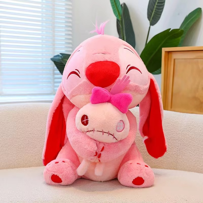 New Disney Plush Stitch Lilo Doll Cute Duck Stitch Plush Stuffed Toy Christmas Children's Birthday Gift Kawaii Doll
