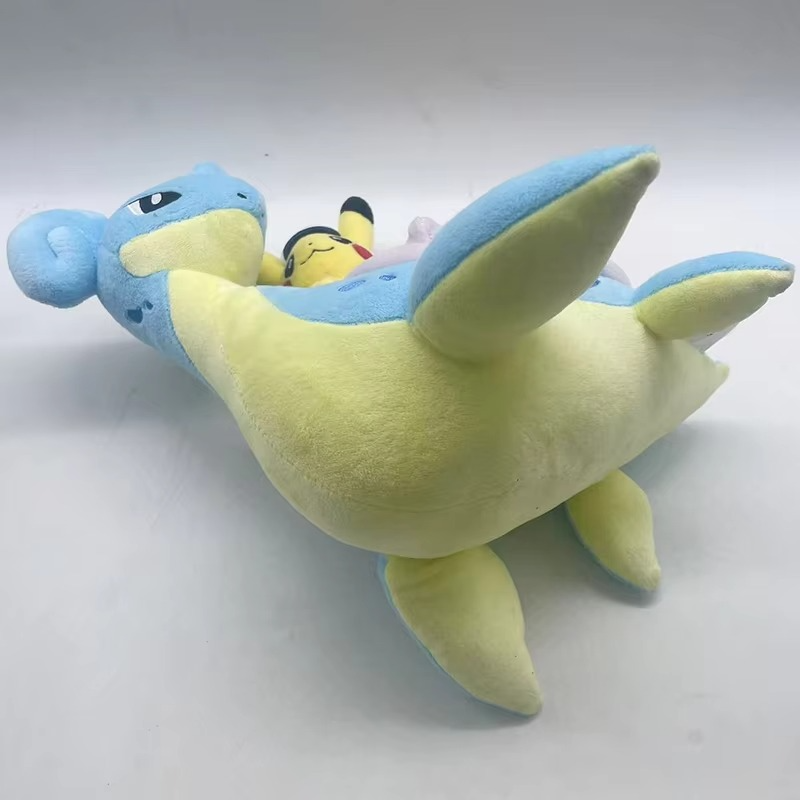 26x21cm Lapras Pokemon Plush Toys Anime Cartoon Pokémon Plushie Pikachu Pillow Kawaii Doll Stuffed Gift for Kids Birthday Xmas