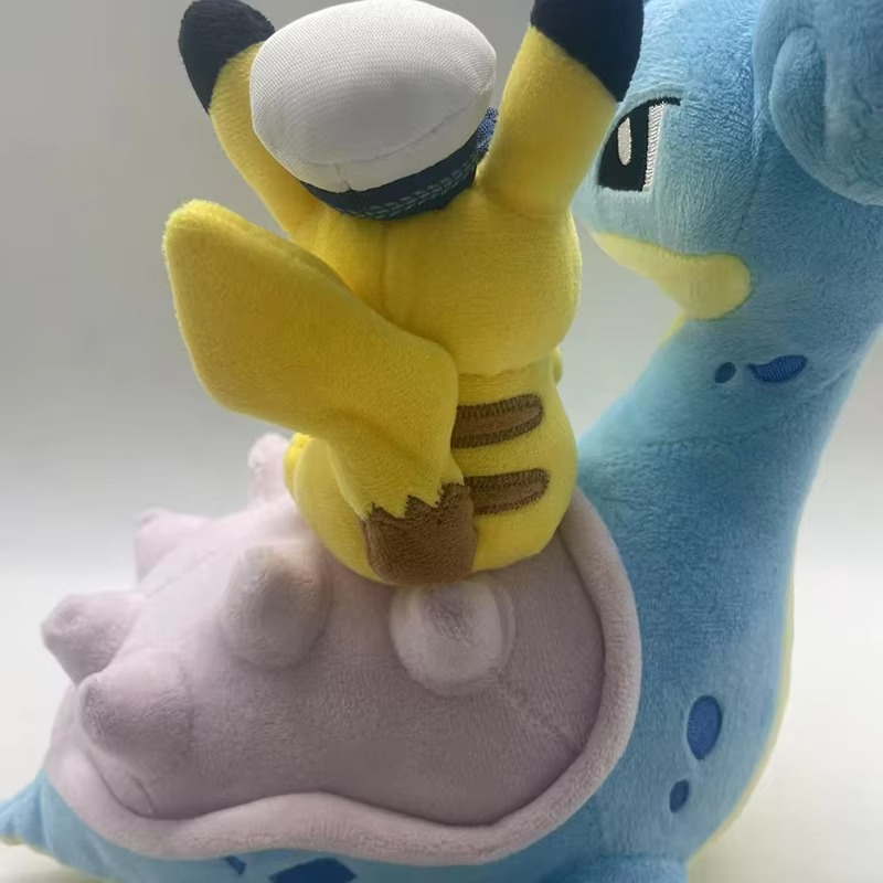 26x21cm Lapras Pokemon Plush Toys Anime Cartoon Pokémon Plushie Pikachu Pillow Kawaii Doll Stuffed Gift for Kids Birthday Xmas
