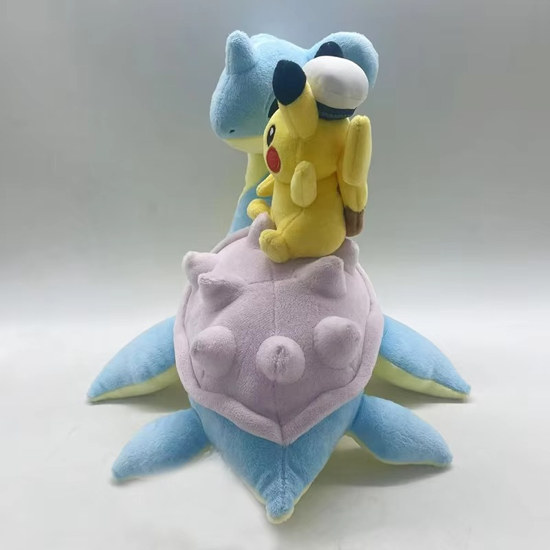 26x21cm Lapras Pokemon Plush Toys Anime Cartoon Pokémon Plushie Pikachu Pillow Kawaii Doll Stuffed Gift for Kids Birthday Xmas
