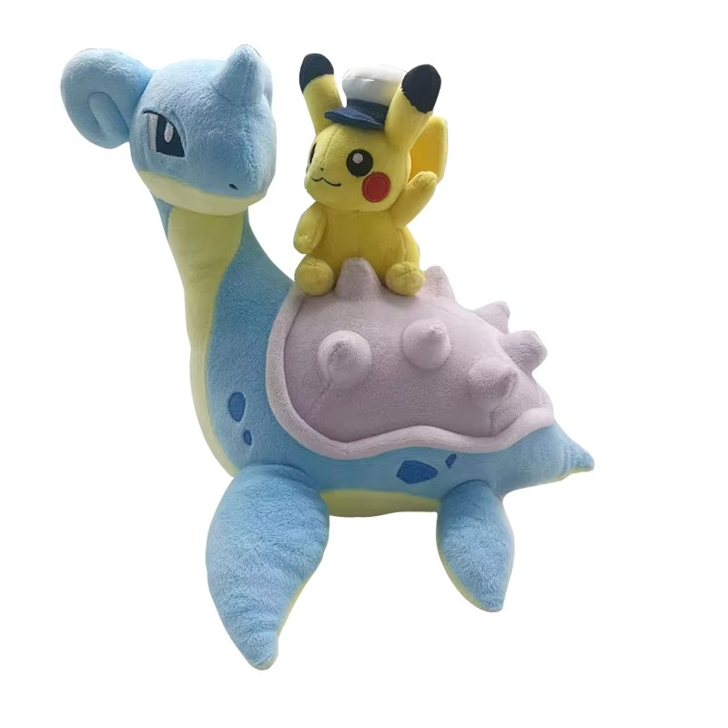 26x21cm Lapras Pokemon Plush Toys Anime Cartoon Pokémon Plushie Pikachu Pillow Kawaii Doll Stuffed Gift for Kids Birthday Xmas