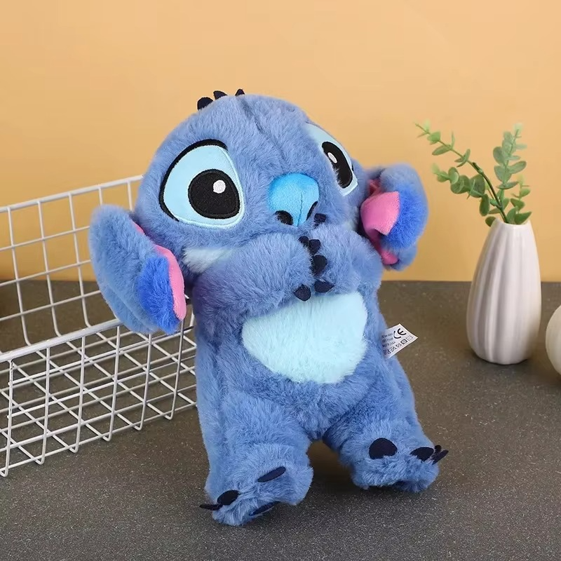 Cute Anime Stitch Plush Doll (Pink Angel): Breathing Light, Music - Kid/Baby Sleep Soother, Perfect Christmas Birthday Gift