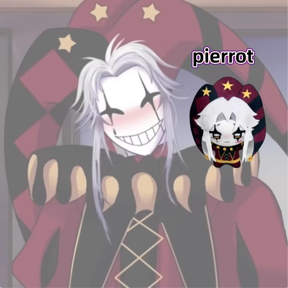 10cm The Freak Circus Freaks Pierrot Plushies Anime Plush Pendant Backpack Keychain Accessories Doll Decora Christmas Gifts