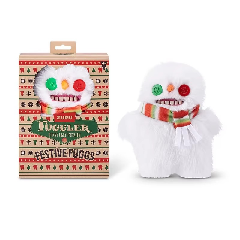 Fuggler Festive Fugg Soft Plush Doll Toy Christmas Series Reindeer Ugly Kawaii Teeth Monster Funny Children Friend Birthday Gift