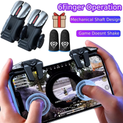 G21 Mobile Phone Game Trigger Gamepad Joystick 6-Finger Aim Shooting L1 R1 Key For PUBG Game Controller