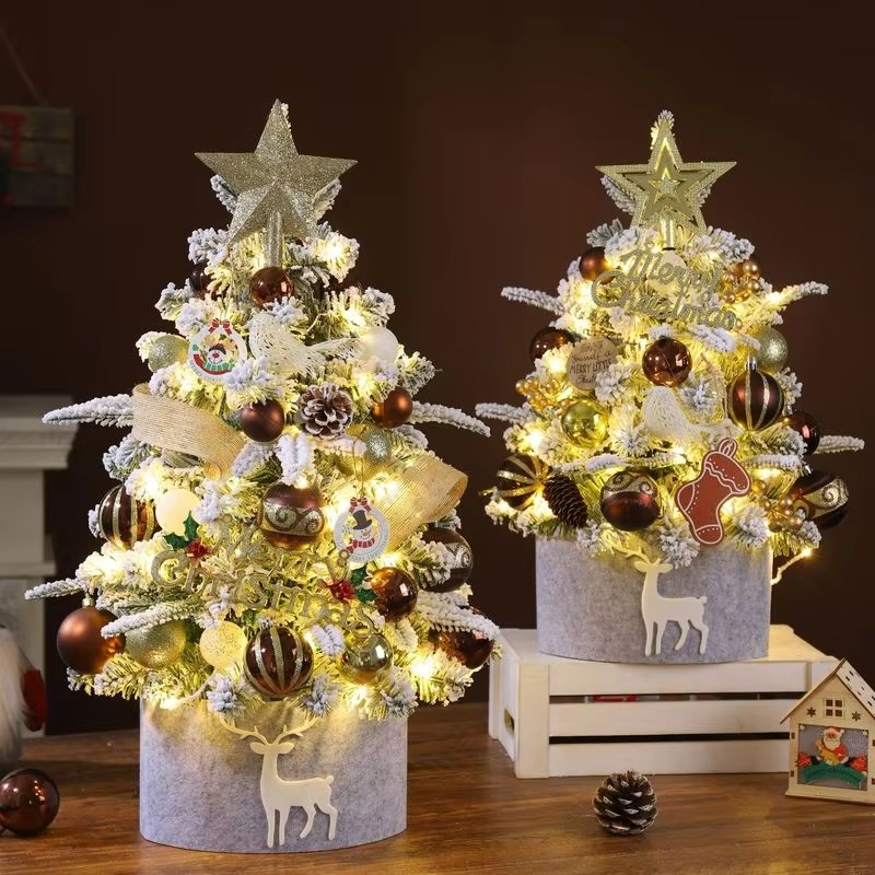 Hot Pretty Christmas Tree Home 60cm Mini Desktop Christmas Tree Ornament Gift Holiday Atmosphere Decoration Household Goods