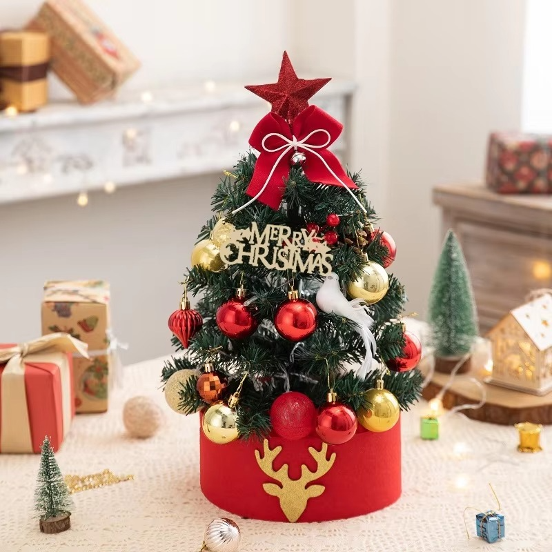 Mini Christmas Tree Christmas Decorations Festive Atmosphere Cultural Tradition Two Specifications Joyful Atmosphere