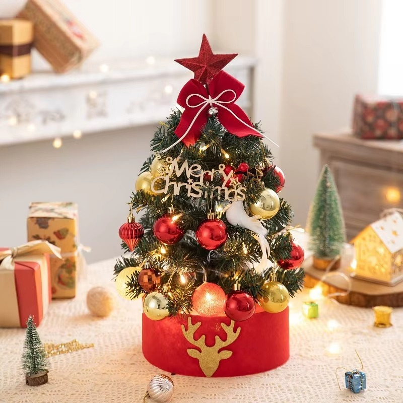 Mini Christmas Tree Christmas Decorations Festive Atmosphere Cultural Tradition Two Specifications Joyful Atmosphere