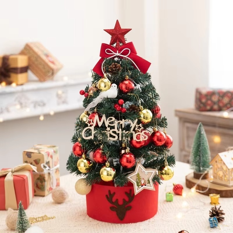 Mini Christmas Tree Christmas Decorations Festive Atmosphere Cultural Tradition Two Specifications Joyful Atmosphere