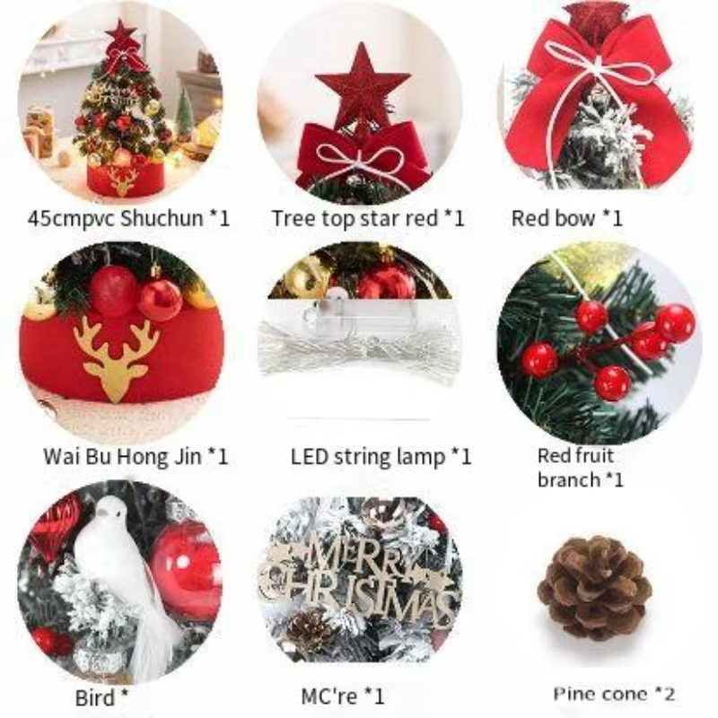 Mini Christmas Tree Christmas Decorations Festive Atmosphere Cultural Tradition Two Specifications Joyful Atmosphere