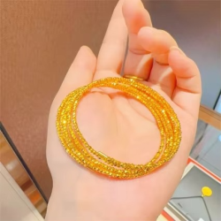 Luxury 24K 9999 Pure Gold New Gufa Didi Ball Bracelet Exquisite Light Luxury Atmospheric Bracelet