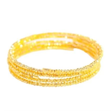 Luxury 24K 9999 Pure Gold New Gufa Didi Ball Bracelet Exquisite Light Luxury Atmospheric Bracelet